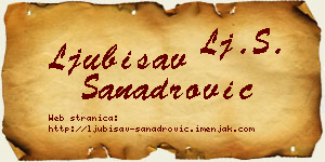 Ljubisav Sanadrović vizit kartica